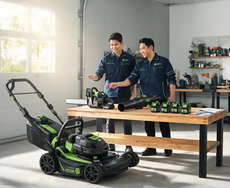 Ego team around outdoor power tools
