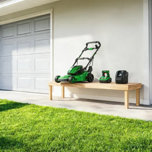 Cordless lawn mower kit