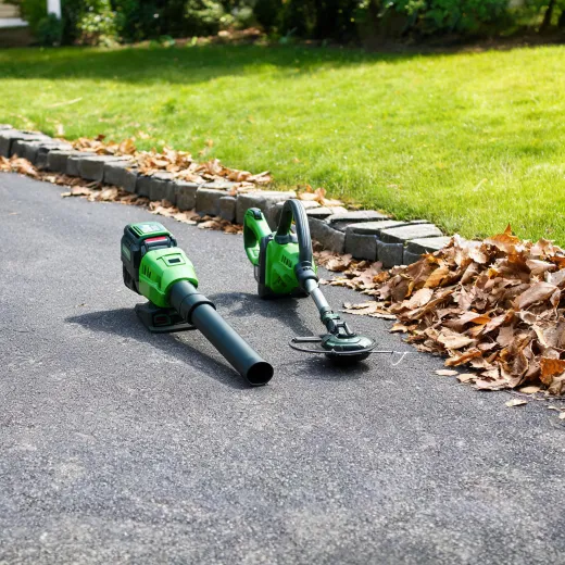 Cordless blower and trimmer